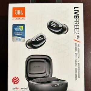 JBL Live Free 2 100% Wireless Noise Cancelling In-Ear Headphones - Black